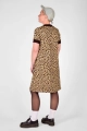 Rückansicht auf Kleid "Benita" aus Viskose mit Leo Muster