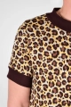 Detail vom Ärmel von Kleid "Benita" aus Viskose mit Leo Muster
