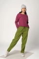 Cordhose für Damen - Joggpants in Grün - feiner Babycord