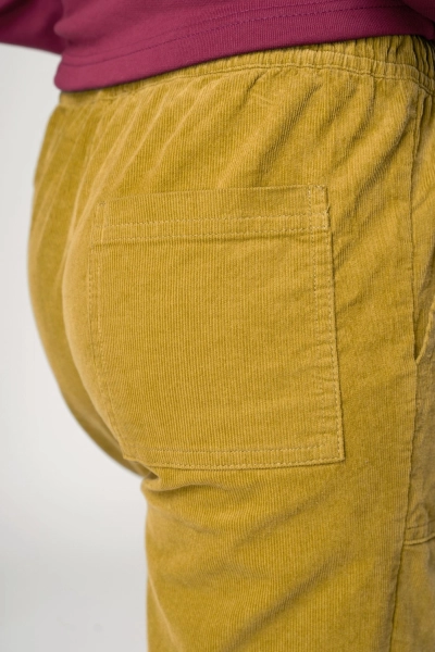 Schlupfhose aus Cord für Damen in Gelb - Slow Fashion