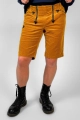 Kurze Zimmermannshose aus Cord in Gelb – Worker Style