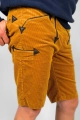 Kurze Zimmermannshose aus Cord in Gelb – Worker Style