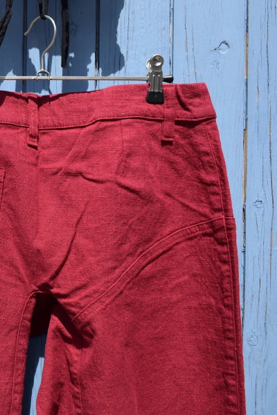 Wide Leg Hose für Damen in Rot Detailansicht von vorne