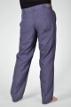 Rückansicht der Chino Hose "Konrad" aus Leinen in blau