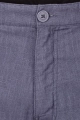 Detail des Reißverschlusses der Chino Hose "Konrad" aus Leinen in blau