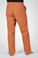 Rückansicht der Chino Hose "Konrad" aus Leinen in curry