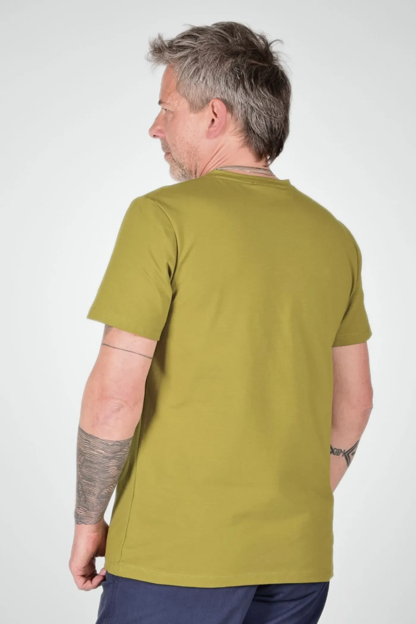 Nachhaltiges T-Shirt für Herren - Baumwolle (Bio) in Gelbgrün