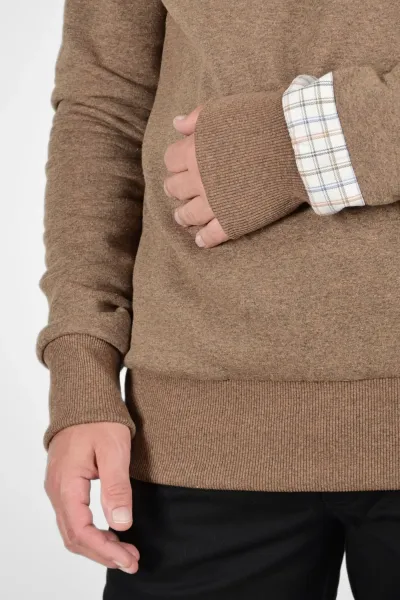 Fairer Hoodie für Herren aus Baumwolle in Braun meliert - Potatoes
