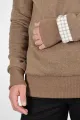 Fairer Hoodie für Herren aus Baumwolle in Braun meliert - Potatoes