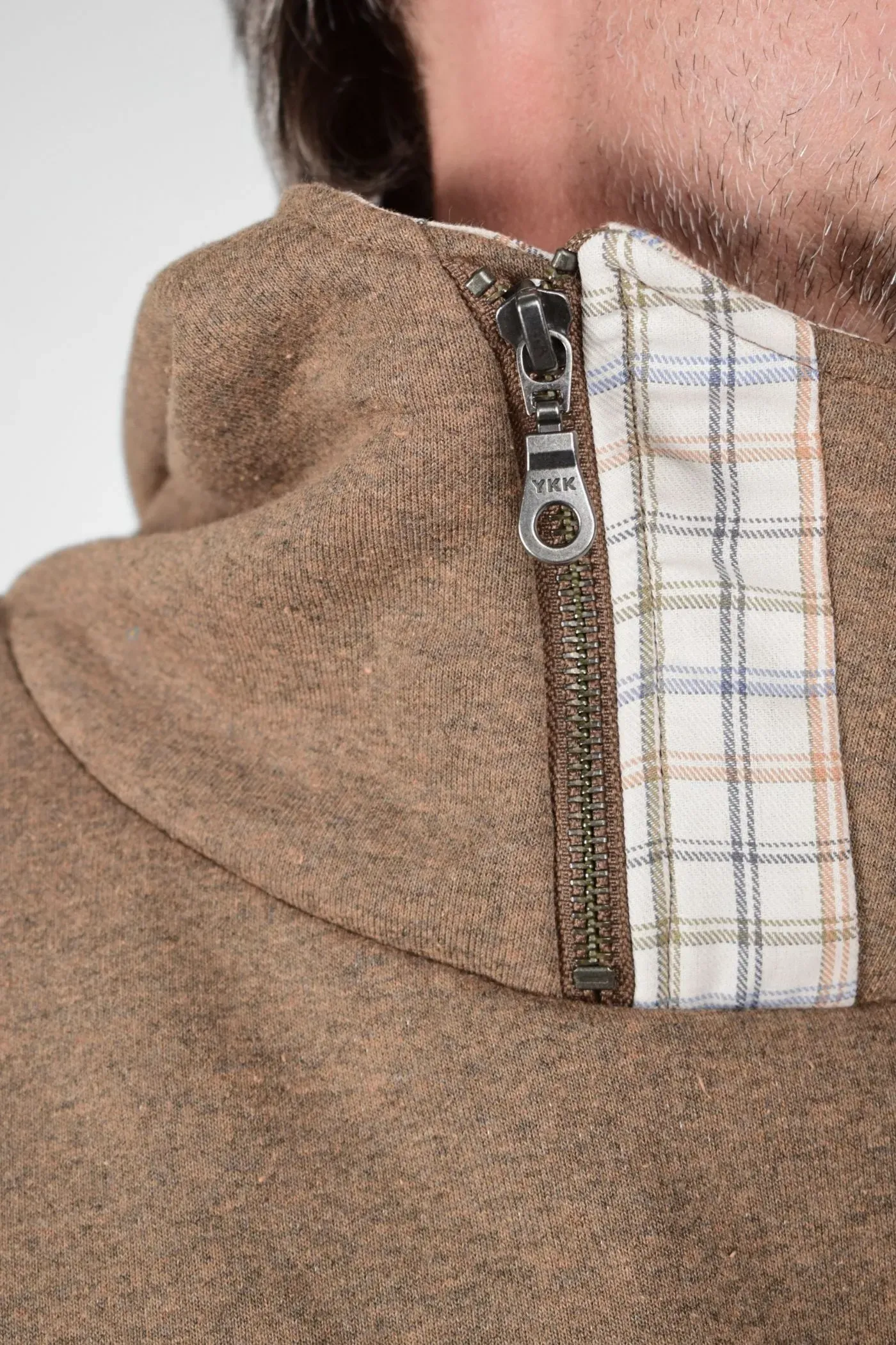 Fairer Hoodie für Herren aus Baumwolle in Braun meliert - Potatoes