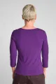 Viskose Shirt 3/4-Arm für Damen in Violett - fair produziert