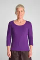 Viskose Shirt 3/4-Arm für Damen in Violett - fair produziert