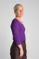 Viskose Shirt 3/4-Arm für Damen in Violett - fair produziert