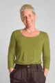 Viskose Shirt "Elsa" 3/4 Arm - olive tapenade