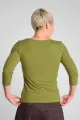 Viskose Shirt 3/4-Arm für Damen in Olivgrün - fair produziert