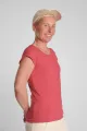 Rotes Bio-Baumwolle T-Shirt für Damen – Rundhals – Green Potatoes