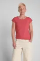 Rotes Bio-Baumwolle T-Shirt für Damen – Rundhals – Green Potatoes