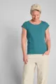 Bio-Baumwolle T-Shirt für Damen in Petrol – Rundhals – Green Potatoes