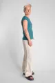 Bio-Baumwolle T-Shirt für Damen in Petrol – Rundhals – Green Potatoes