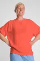 Rotes Oversize Shirt für Damen – Cupro & Rundhals – Potatoes