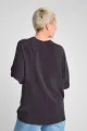Schwarzes Oversize Shirt für Damen – Cupro & Rundhals – Potatoes