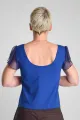 Blaues Bio Top für Damen – Bio-Baumwolle & Rüschen – Green Potatoes