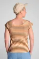 Gestreiftes Top für Damen Terracotta Beige – Baumwolle – Potatoes
