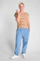 Gestreiftes Top für Damen Terracotta Beige – Baumwolle – Potatoes