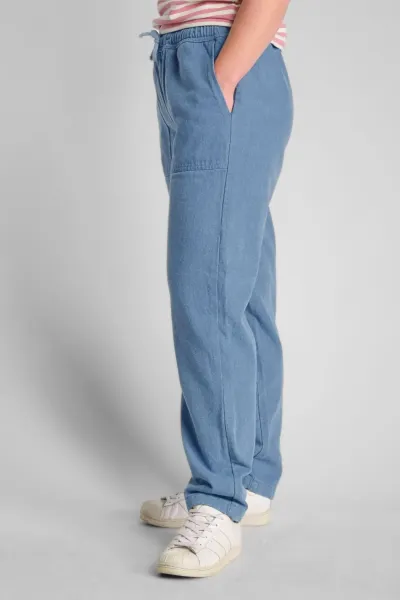 Schlupfhose aus Baumwolle für Damen in heller Jeans - Slow Fashion