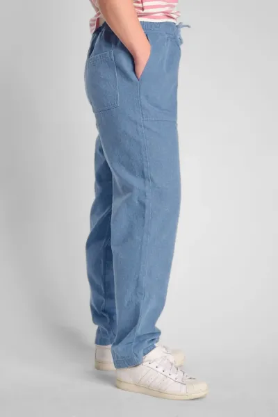 Schlupfhose aus Baumwolle für Damen in heller Jeans - Slow Fashion
