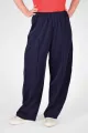 Weite Unisex-Schlupfhose aus Modal in Blau - Slow Fashion