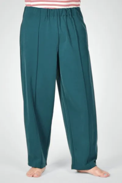 Weite Unisex-Schlupfhose aus Modal in Petrol - Slow Fashion