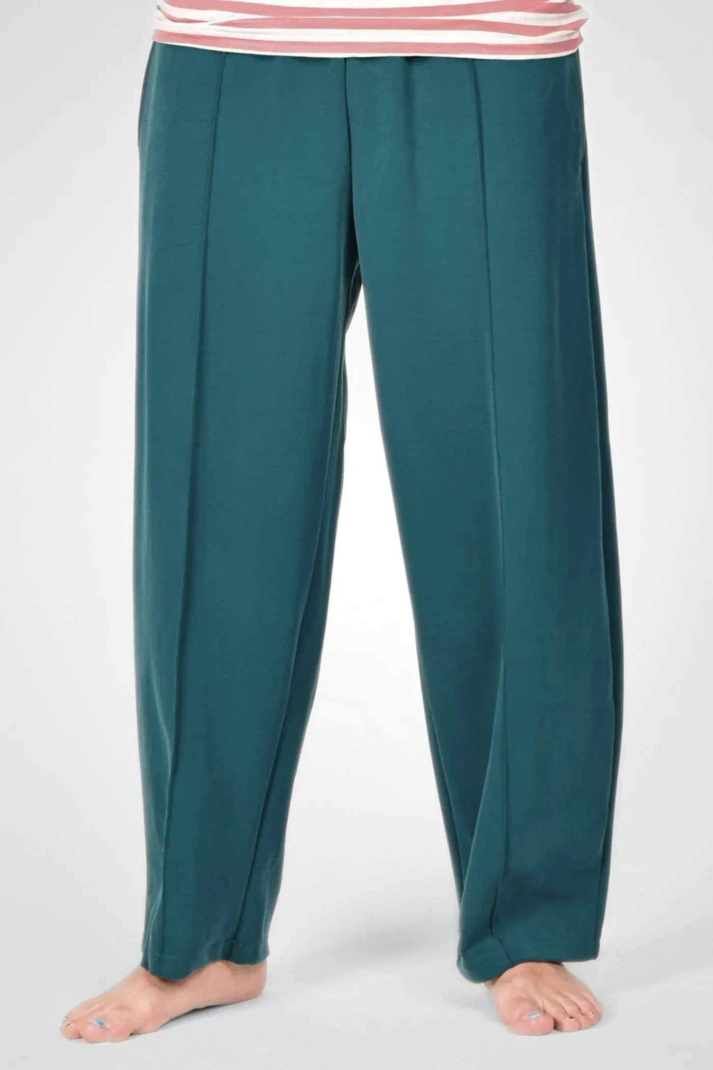 Weite Unisex-Schlupfhose aus Modal in Petrol - Slow Fashion