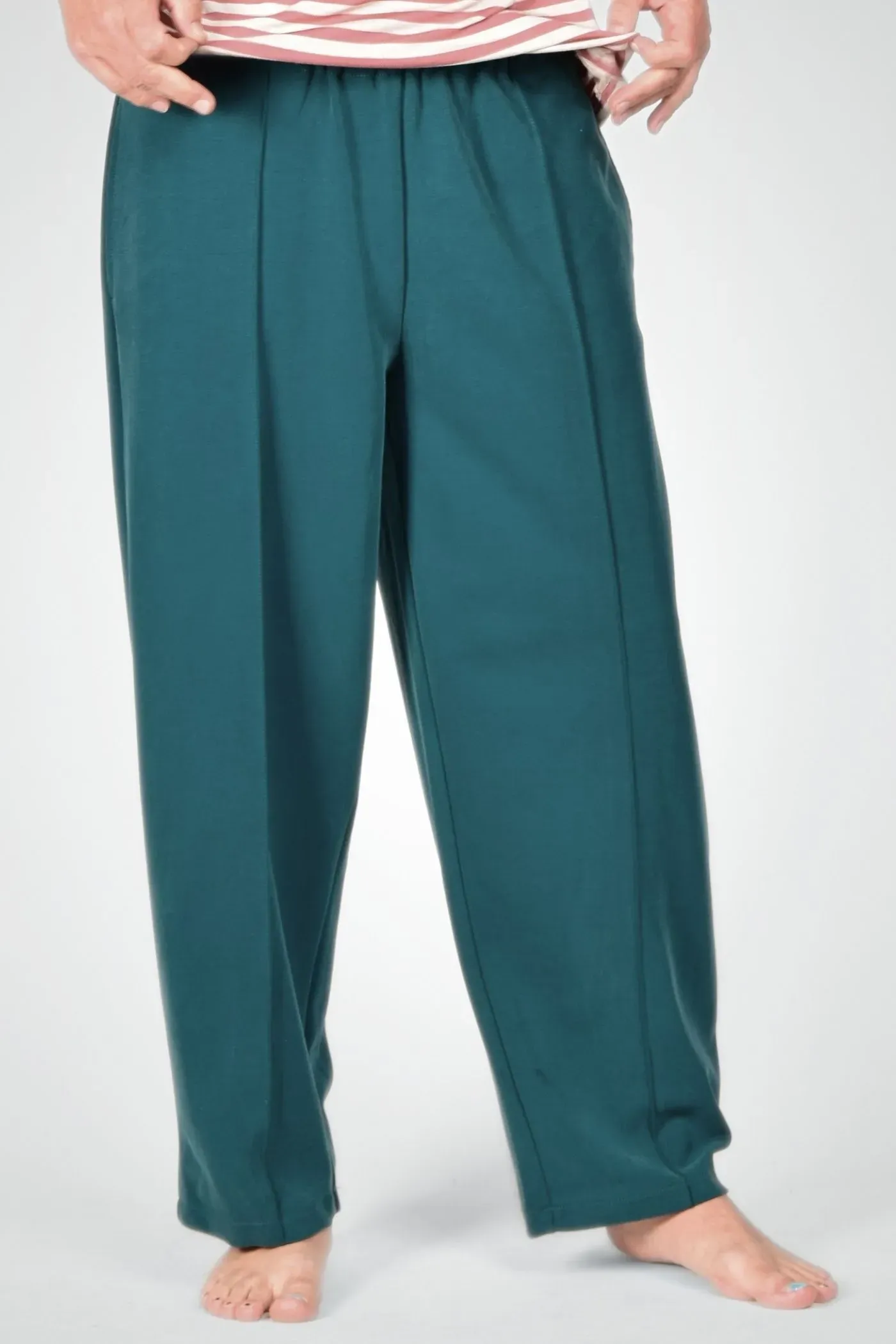 Weite Unisex-Schlupfhose aus Modal in Petrol - Slow Fashion