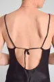 Langes A-Linien Kleid aus Viskose - schwarz - Potatoes