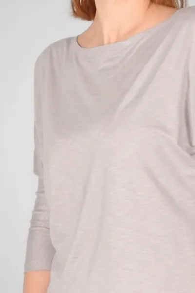 Viskose Shirt für Damen hellgrau 3/4-Arm – Potatoes