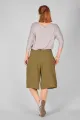 Bundfalten Shorts für Damen oliv - fair produziert kaufen