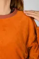 Samt Nicki Pullover für Damen in Orange - fair produziert - Potatoes