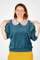 Samt Pulli "Hanni" Nicki - petrol