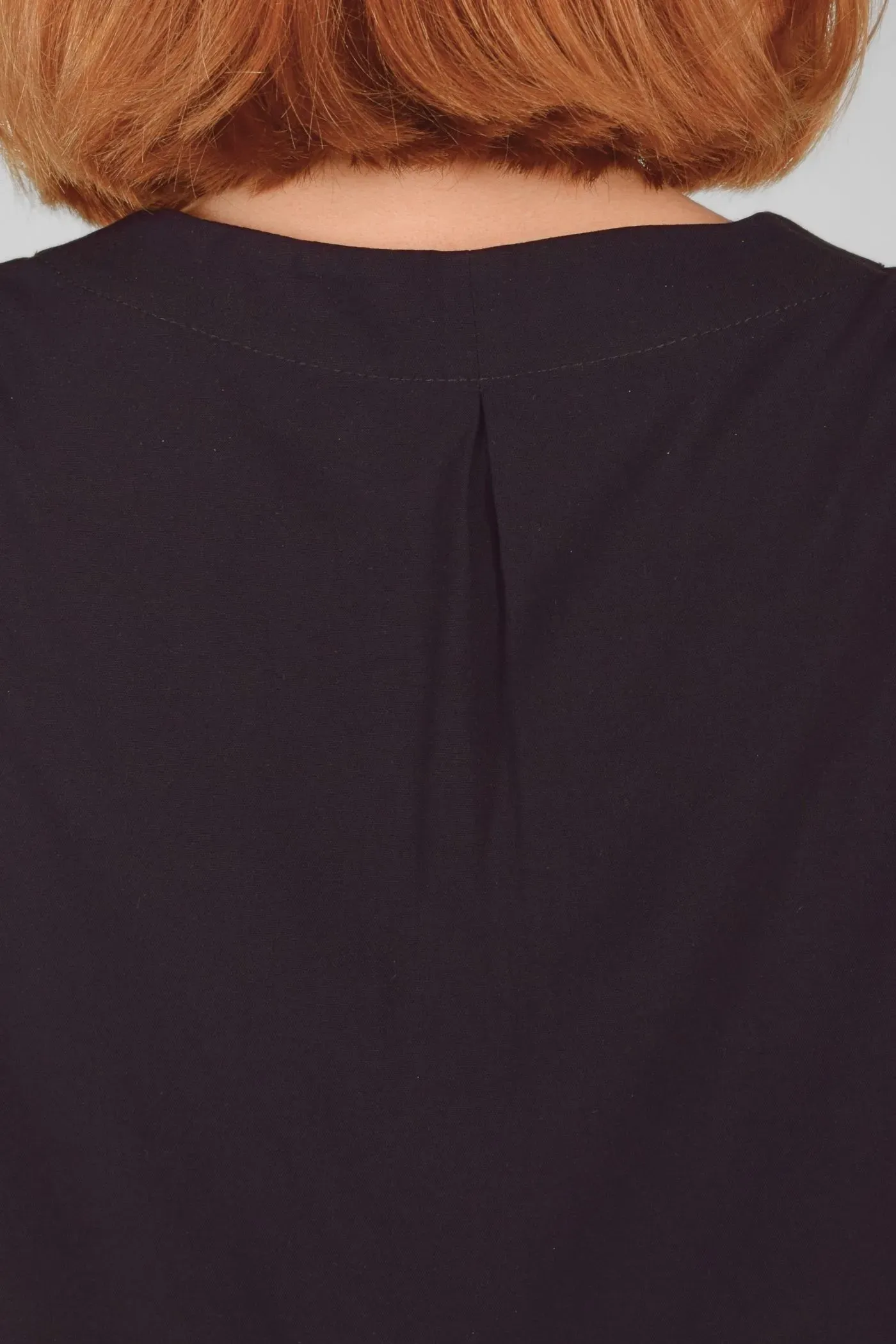 Viskose Bluse für Damen Langarm - Schwarz - Adrett