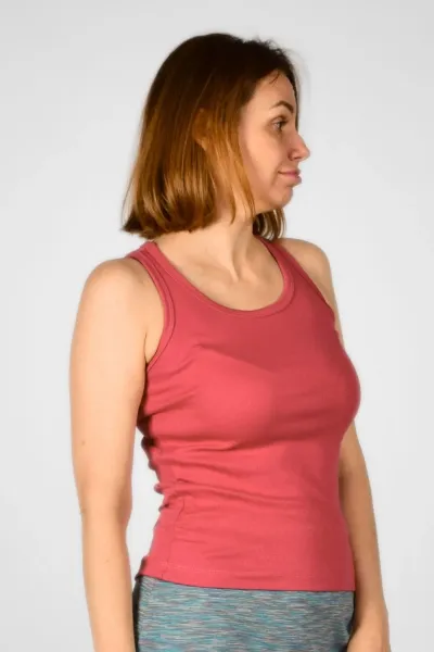 Tanktop Baumwolle für Damen Altrosa - fair produziert - Potatoes