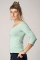 Viskose Shirt 3/4-Arm für Damen in Mintgrün Adrett