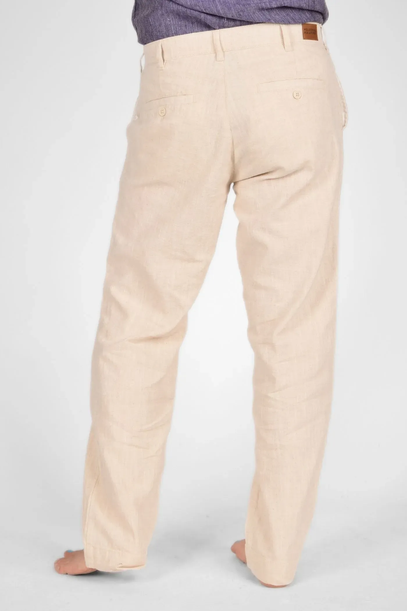 Chino Hose für Herren - Leinen in Beige - Helden & Halunken
