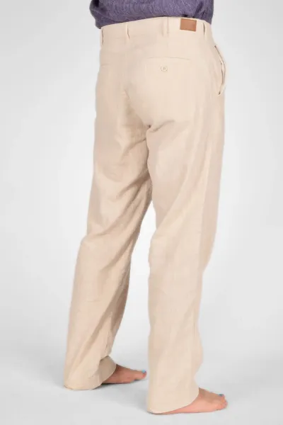 Chino Hose für Herren - Leinen in Beige - Helden & Halunken