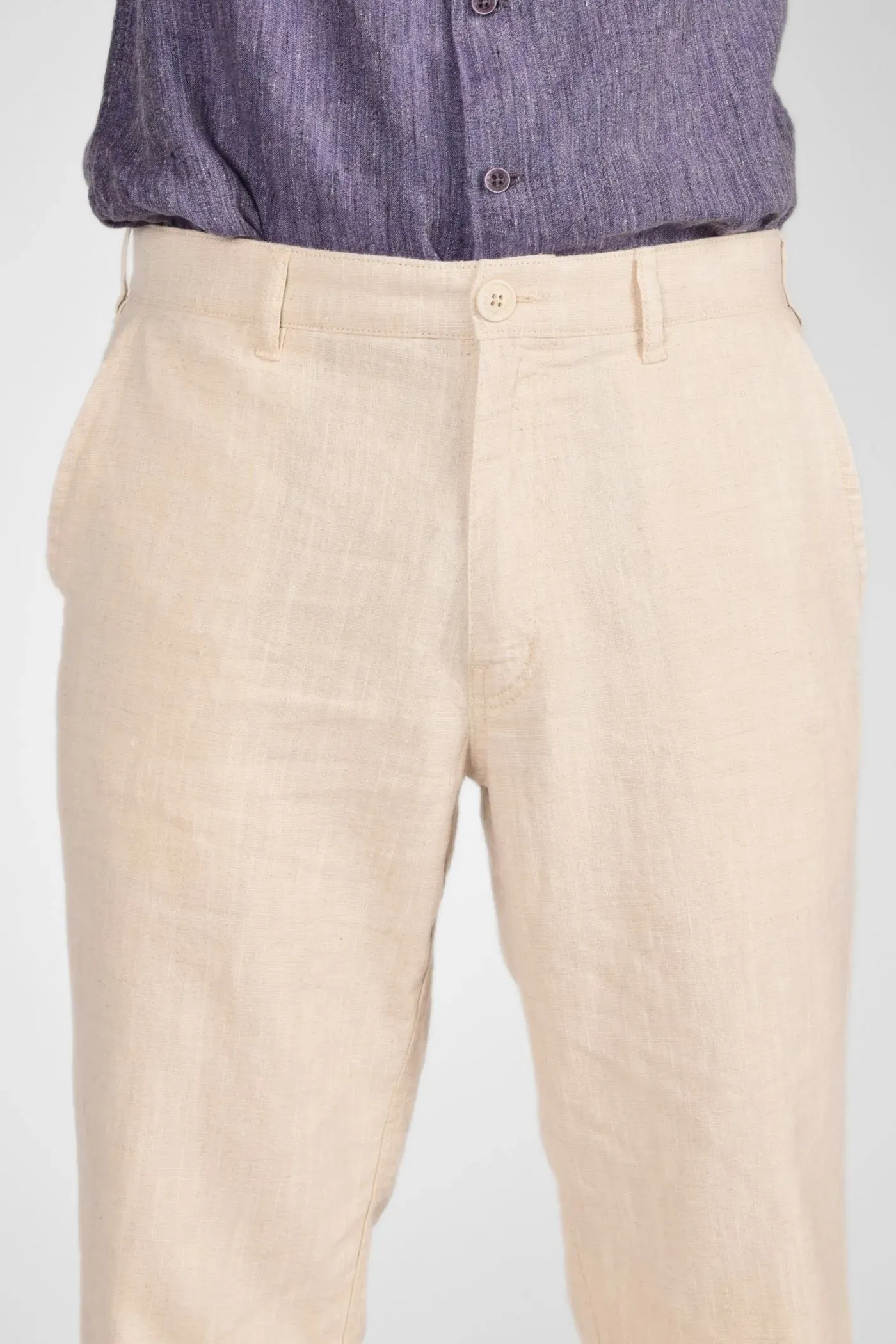 Chino Hose für Herren - Leinen in Beige - Helden & Halunken