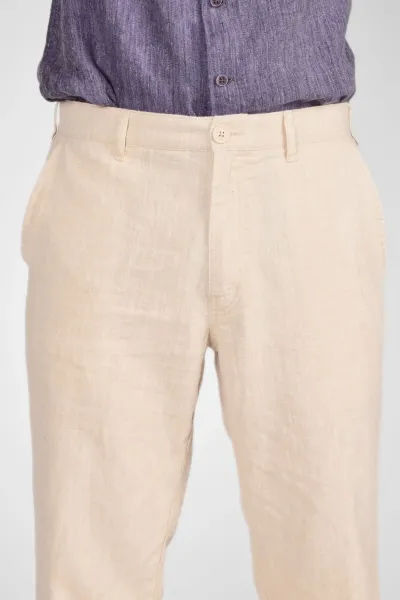 Chino Hose für Herren - Leinen in Beige - Helden & Halunken