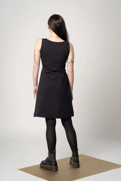 Kleid "Brenda" in Dunkelblau von vorne