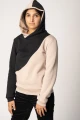 Hoodie "Ronia" Bio - beige & schwarz