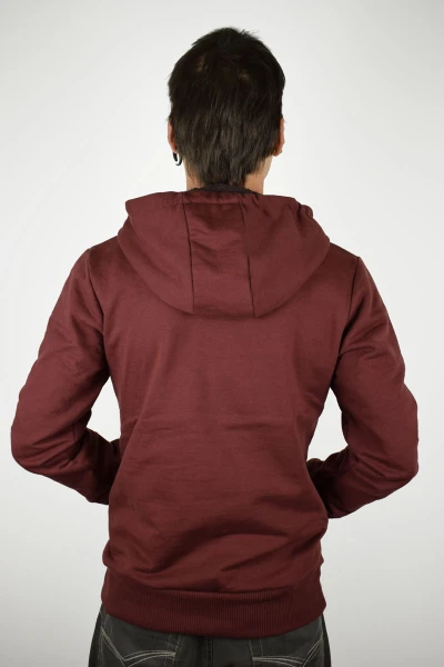 Fairer Herren Hoodie aus Biobaumwolle in Rot Frontansicht