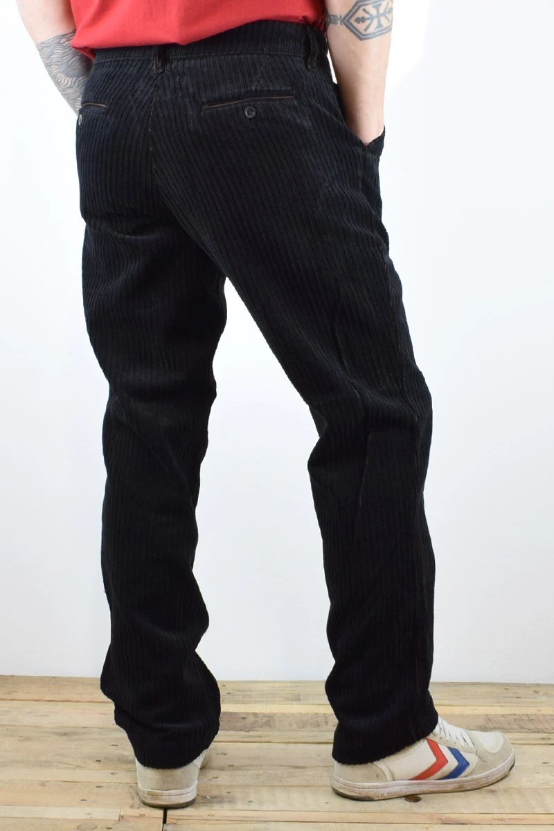 Schwarze Cordhose für Herren